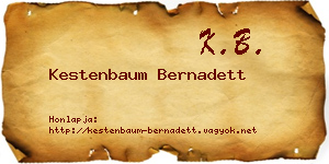 Kestenbaum Bernadett névjegykártya
